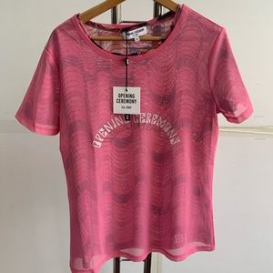 Opening Ceremony - Pink Double Layer T-Shirt